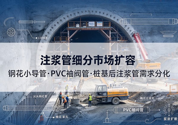 光泽注浆管细分市场扩容，隧道钢花小导管、PVC 袖阀管、桩基后注浆管需求分化